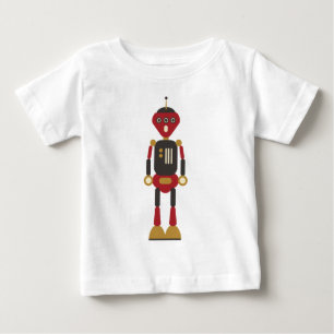 Funny 3-Mit Augen Retro Robot Baby T-shirt