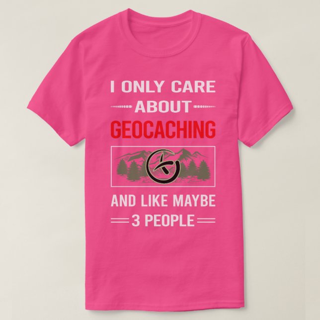 Funny 3 People 02 Geocaching Geocache Geocacher T-Shirt (Design vorne)