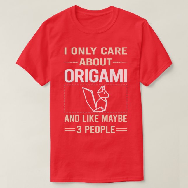 Funny 3 People Origami T-Shirt (Design vorne)