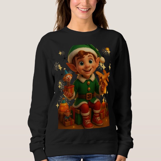 Funny 3D Cartoon Ugly Christmas Sweatshirt (Vorderseite)