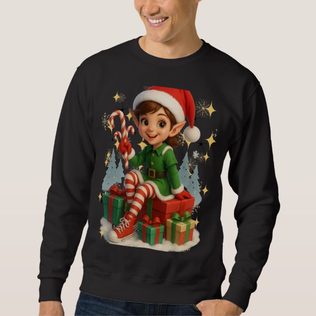 Funny 3D Cartoon Ugly Christmas Sweatshirt  (Vorderseite)
