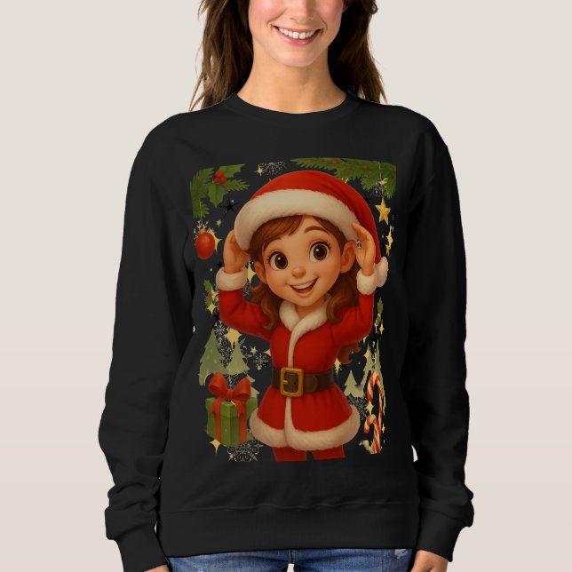 Funny 3D Cartoon Ugly Christmas Sweatshirt  (Vorderseite)