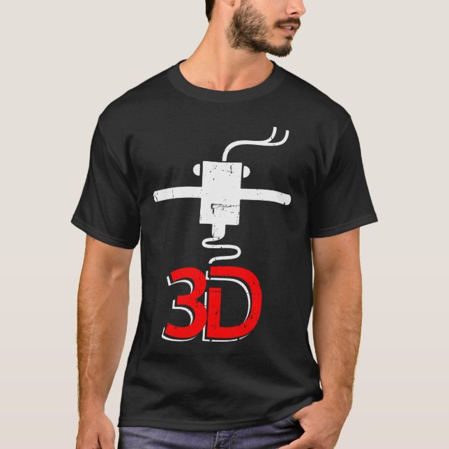 Funny 3D Printing Rapid Prototyping Pla Filament 3 T-Shirt (Vorderseite)