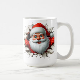 Funny 3D Santa Claus Christmas Holiday Design Kaffeetasse