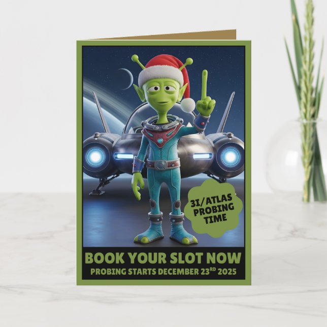 Funny 3I/ATLAS probing time card Karte (Vorderseite)