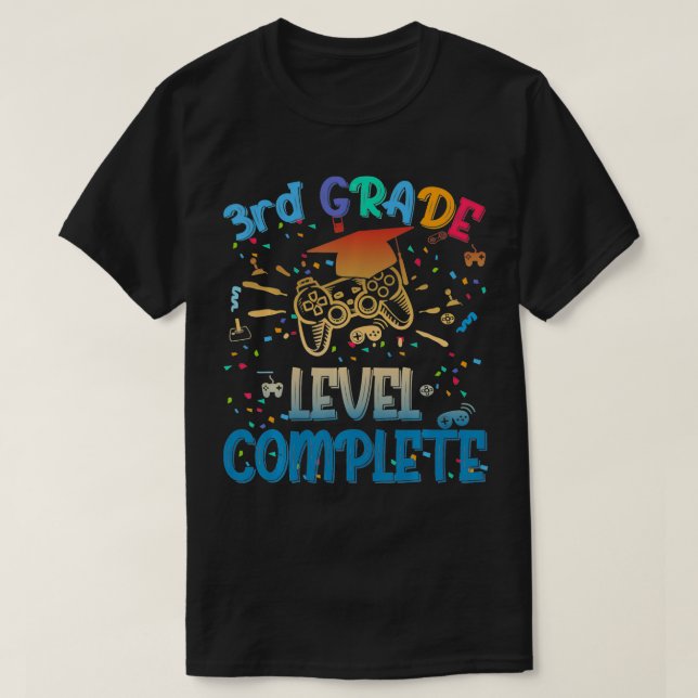 Funny 3th Level Complete Video Gamer 2021 Gr T-Shirt (Design vorne)