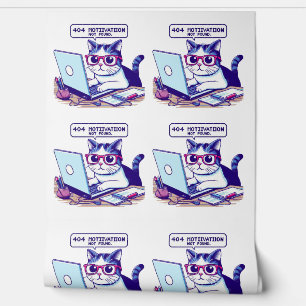 Funny 404 Motivation nicht gefunden Cat Geeky Pixe Tapete