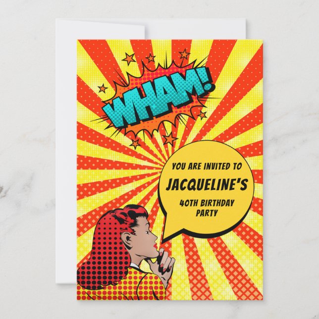 Funny 40. Geburtstag Einladung (Vorderseite)