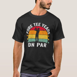 Funny 40. Geburtstag Golf Pun Retro Sonnenuntergan T-Shirt