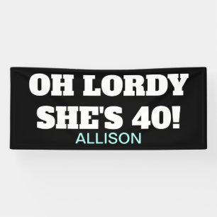Funny 40. Geburtstag Party Personalisiert Banner