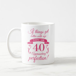 Funny 40. Geburtstag 'Perfection' Kaffeetasse