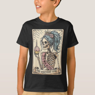 Funny 40. Geburtstag Skeleton Tarot Card Retro Got T-Shirt