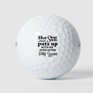 Funny 40. Hochzeitstag Golfball