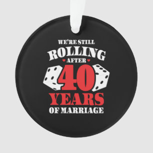 Funny 40 Jahre Paare Verheiratet 40 Jahre Ornament