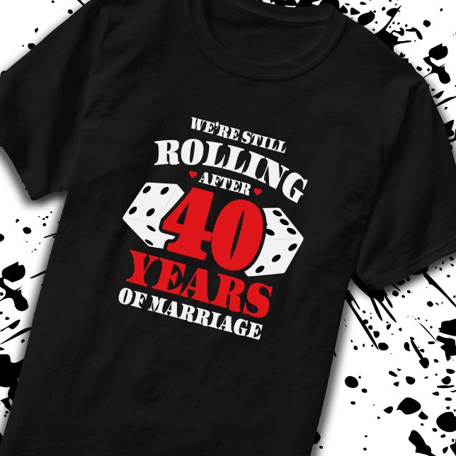 Funny 40 Jahre Paare Verheiratet 40 Jahre T-Shirt (Von Creator hochgeladen)