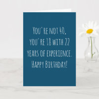 Funny 40. Text basiert Geburtstag