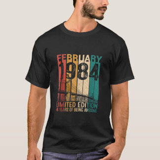 Funny 40 Years Old February 1984 Retro 40 th Birth T-Shirt