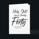 Funny 40th Happy Birthday Fortieth for Friend Karte<br><div class="desc">This funny Birthday Card,  is a fun way to celebrate the birthday of one of your favourite people!
This card can be customised with the birthday boy or girls name.</div>