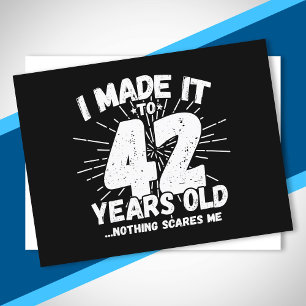 Funny 42. Geburtstag Zitat sarkastisch 42 Jahre al Postkarte