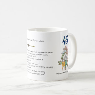 FUNNY 45 th Wedding Anniversary Unicorns maßgeschn Kaffeetasse
