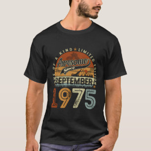 Funny 48 Year Old September 1975 Vintag 48th Birt T-Shirt