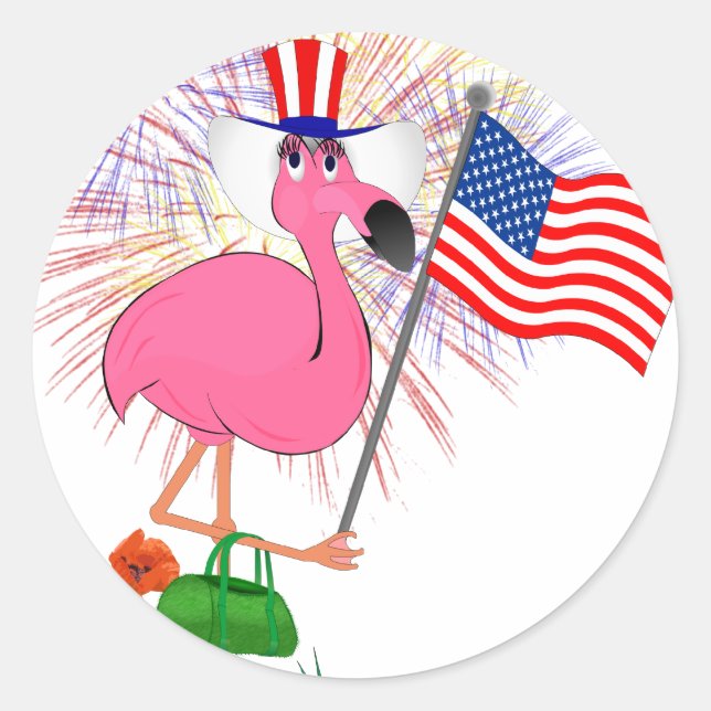 Funny 4. Juli Sticker (Vorderseite)