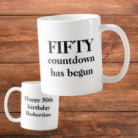 Funny 50 Countdown hat 50. Geburtstag begonnen