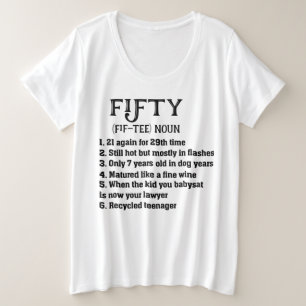 Funny 50 Definition Geburtstagsgeschenk Große Größe T-Shirt