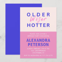 Funny 50. Geburtstag Einladungen Older Wiser