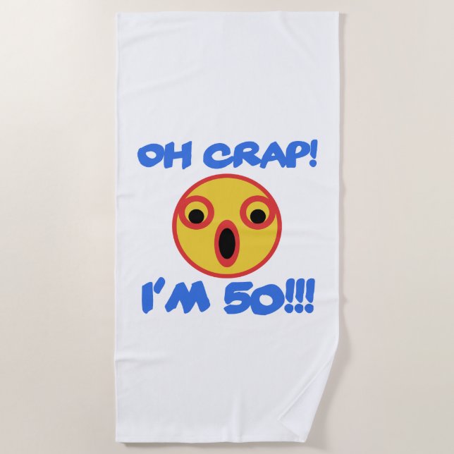 Funny 50. Geburtstag Gag Geschenk Strandtuch (Vorderseite)