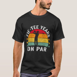 Funny 50. Geburtstag Golf Pun Retro Sonnenuntergan T-Shirt
