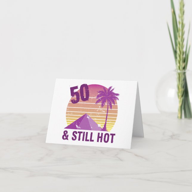 Funny 50. Geburtstag Heiß Karte (Vorderseite)