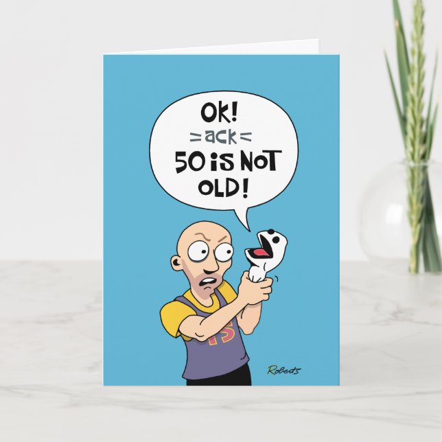 Funny 50. Geburtstag Karte (Vorderseite)
