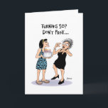 Funny 50. Geburtstag Karte<br><div class="desc">Funny 50. Geburtstagskarte für eine Frau,  die 50 Jahre alt wird</div>