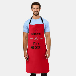Funny 50. Geburtstag Offiziell Geezer GRILLEN Schürze