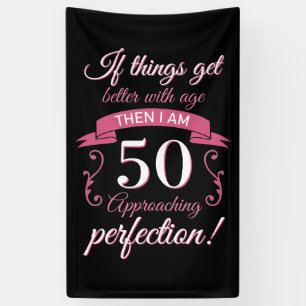Funny 50. Geburtstag 'Perfection' Banner