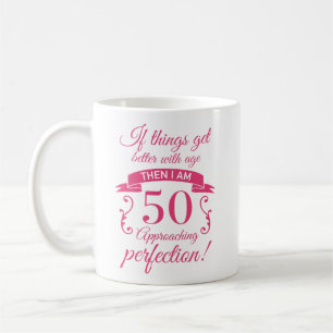 Funny 50. Geburtstag 'Perfection' Kaffeetasse