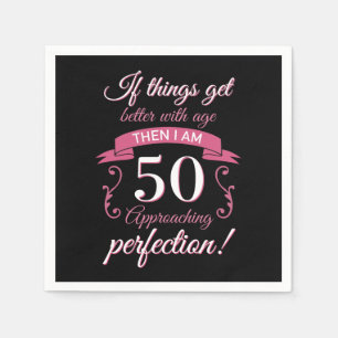 Funny 50. Geburtstag 'Perfection' Serviette