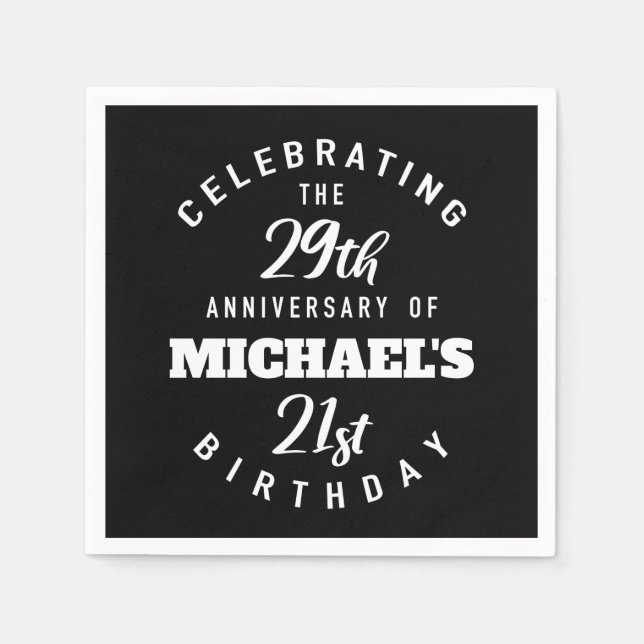 Funny 50. Geburtstag Personalisiert Serviette (Vorderseite)