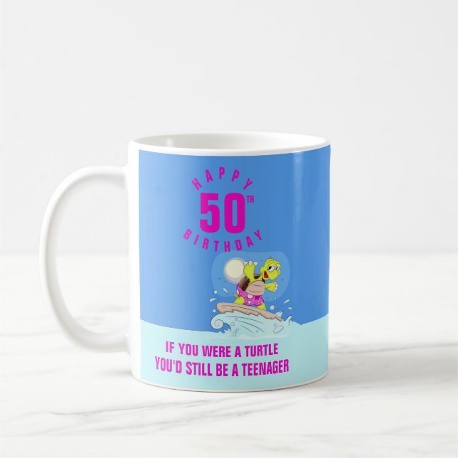 Funny 50. Geburtstagskaffee Tasse (Links)