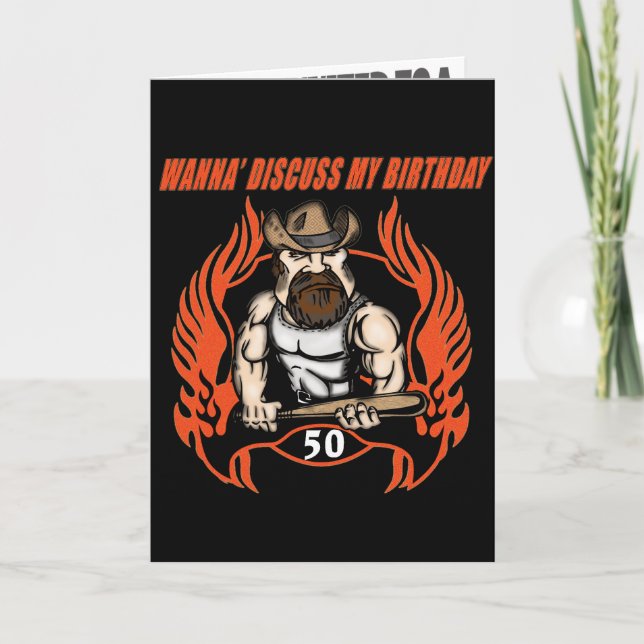 Funny 50. Geburtstagsparty Einladungen (Vorderseite)