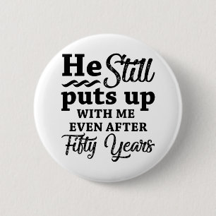 Funny 50. Hochzeitstag Button