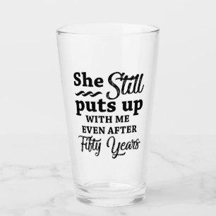Funny 50. Hochzeitstag Glas