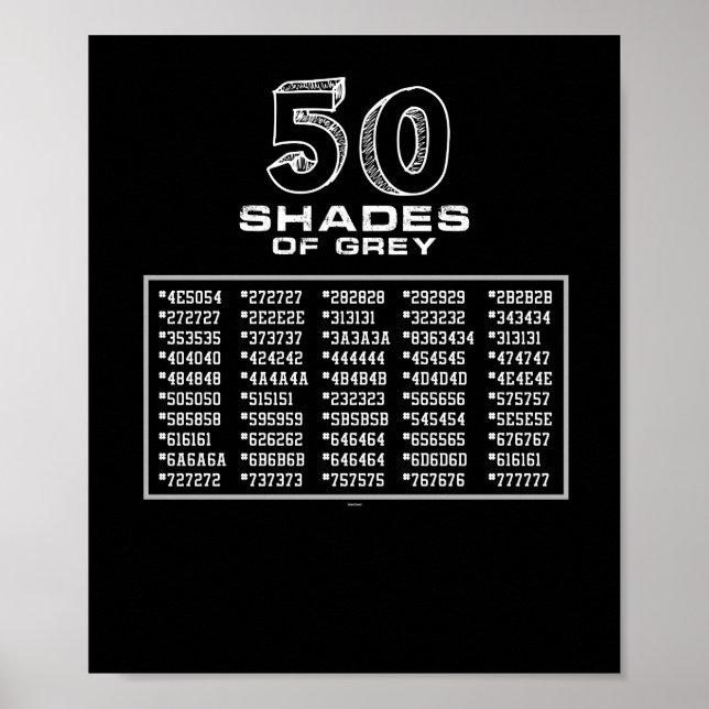 Funny 50 Schattierungen von Grau Poster (Vorne)
