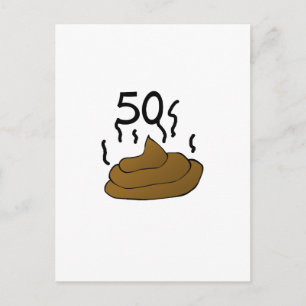 Funny, "50 Stinks" 50. Geburtstag Design Postkarte