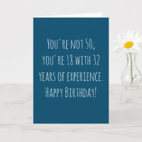 Funny 50. Text basiert Geburtstag