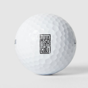 Funny 50th Birthday B-Day Geschenk Sprichwort Alte Golfball