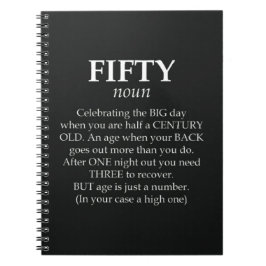 Funny 50th Birthday Gifts 50 Years Old Fifty Humor Notizblock