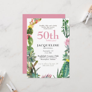 Funny 50th Cactus Prickly, Bitchy & Fabulous Einladung