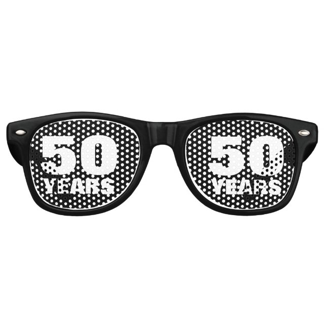 Funny 50th Wedding Anniversary Party Schattierunge Partybrille (Vorderseite)